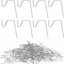 100Pcs Stainless Steel Christmas Light Hooks for Gutters with Gutter Guards, Gutter Hooks for Outdoor Lights, Leaf Filter Christmas Light Clips for Gutter Guards