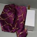 DEZENE Gold Velvet Throw Pillow Covers Purple: 2 Pack 16x16 Inch Square Decorative Pillow Cases for Bedroom Sofa Couch Living Room