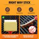 MEKER Grill Brush Bristle Free, Grill Cleaner Brush with 3 BBQ Replacement Head, Seamless Scraper Tool for Cast Iron, Stainless Steel Grates, Safe Grill Scraper Outdoor BBQ Grill, Red