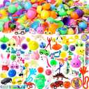 JOYIN 200Pcs Prefilled Easter Eggs with Assorted Toys Plus Stickers Inside, Easter Eggs Filled for Kids, Basket Stuffers, Egg Hunt, Party Favors, Classroom Prize Supplies