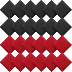 Sotiff 24 Pcs Bean Bags Mini Nylon Cornhole Bean Bags for Kids Tossing Fun Sports Outdoor Family Games Carnival Toy Patriotic Small Beanbag Hand Toss Party Game Supplies for Kid Adult (Red Black)