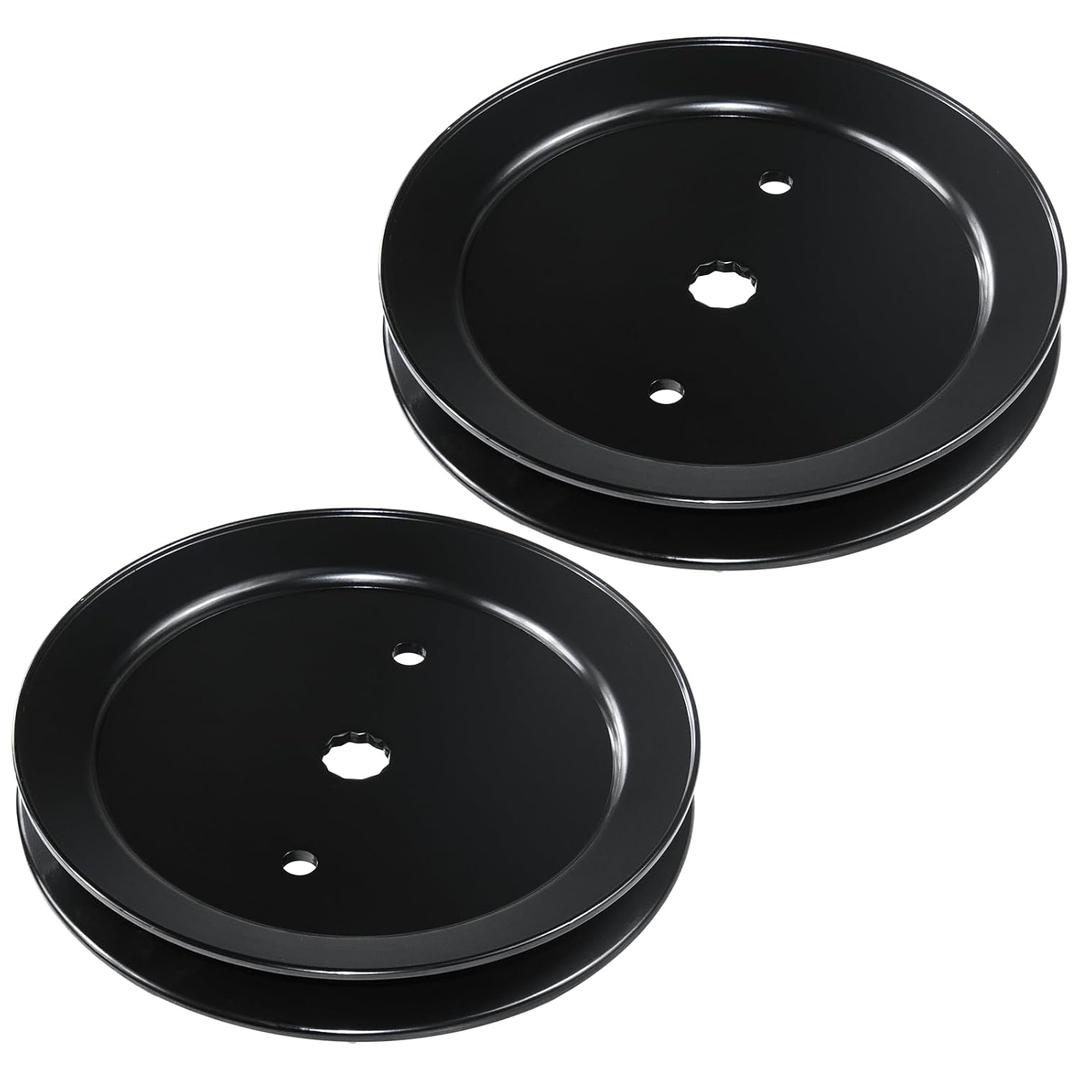 GELASKA 2 Pack 197473 Spindle Pulley Replace 197473 Pulley Craftsman, Husqvarna 532195945 Mandrel Pulley 197473, 195945, 21546446, 532197473 for Husqvarna YTH18542 YTH22V46 YT3000 YT4000 YS4500 Mower