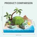 3D Paper Puzzle Model Kit for Adults & Kids Ages 8+,STEM Educational DIY Assembly Toy,Eco-Friendly Craft Gift for Home Decoration, Birthday Children's Day Gifts(Turtle)