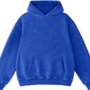 Dnzzs Acid Wash Hoodie for Womens Pullover Oversized Women's Fashion Hoodies & Sweatshirts Vintage Sweatshirt Heavyweight (Royal Blue), S