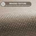 YDKGL Half Circle Bath Mat, Non Slip Bath Mat, Thin Bathroom Rugs Fit Under Door Quick Dry Absorbent Washable Bathroom Mat with Rubber Backing, Brown Beige 16x24
