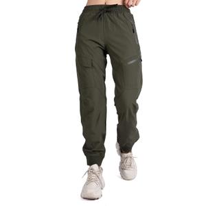 Singbring Women's Athletic Hiking Cargo Joggers Pants Outdoor Workout Lightweight Quick Dry UPF 50 Zipper Pockets, XL