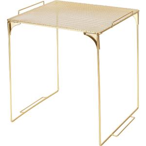 Locker Organizer Shelf Stackable Extra Locker Shelf for School Locker Organizer Storage Cabinet Accessories Suitable for School, Office, and Home use (1, Golden)