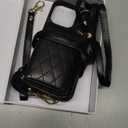 Keallce Case for iPhone 14 Pro Max 6.7'' Wallet Case, Crossbody Zipper Purse Handbag Wristlet for Women, RFID Blocking Card Holders, 360° Ring Kickstand Flip Leather Cover for iPhone 14 Pro Max, Black