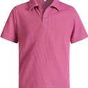Boys Casual Polo Shirt Short Sleeve Waffle Solid Collared Shirts for Kids Aged 8 Years