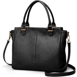 befen Soft Genuine Leather Purses for Women Small Tote Bag Handbags Crossbody Bags with Top Handles Shoulder Satchel Purse (Black 01)
