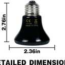 25W Reptile Heat Lamp(2-Pack) Ceramic Heat Emitter- Non-Light Emitting, 24/7 Safe Heating for Terrariums, Brooders & Incubators-Turtle Lizard Bearded Dragon Snake Small Pets E26