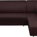 NAISI Couch Cover L Shape 2 Pieces Sofa Cover Soft Stretch Slipcovers with 2pcs Pillowcases Furniture Protector Sectional Couch Covers 3 Seater + 3 Seater(Coffee)
