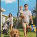 Magnetic Screen Door 34" x 81" with Strong Magnets, Self Sealing Hands Free Mesh Curtain for Interior Door, Fits 32" x 80" Standard US Door, Keep Bugs Out, Pet and Kid Friendly, Easy Install, Black