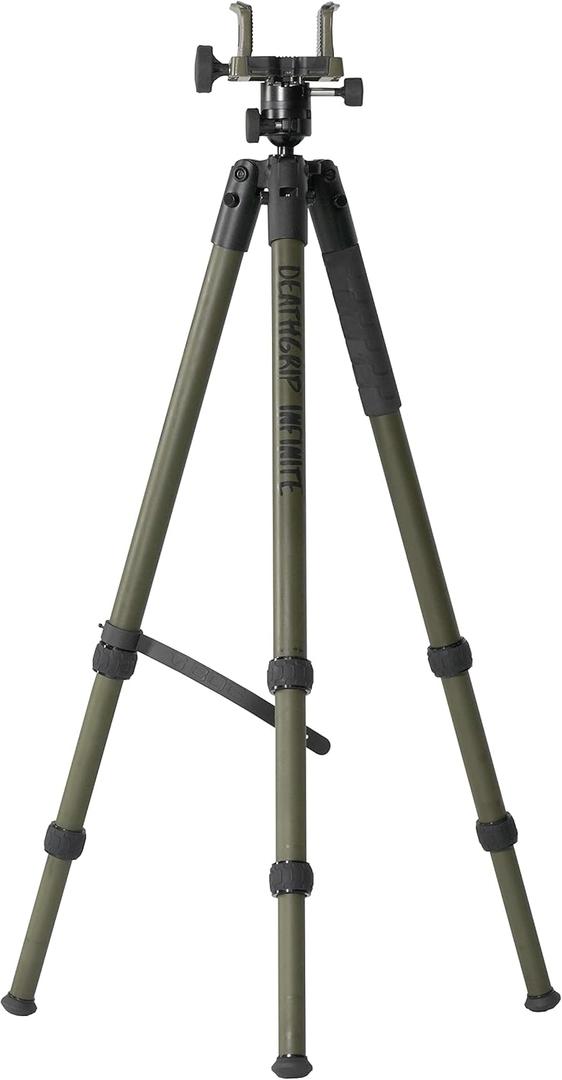 BOG DeathGrip Aluminum Tripod with Durable Frame, Lightweight, Stable Design, Bubble Level, Adjustable Legs, Shooting Rest, and Hands-Free Operation for Hunting, Shooting, and Outdoors