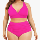 American Trends Womens Plus Size Bikini Two Piece Swimsuits Tummy Control Bathing Suits High Waisted Bikini Swimwear Size "2XL"