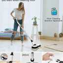 Cordless Electric Mop, Floor Cleaner with LED Headlight & Water Sprayer, Up to 60 Mins Detachable Battery, Dual-Motor Powerful Spin Mop, 300ML Water Tank for Multi-Surface, Self-Propelled