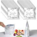 Reusable Aluminum Foil Sealable Storage Freezer Bags for Food Vegetable | 20PCS Thicken Stand Up Foil Sealable Bags With Label and Zip Lock