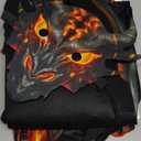 Morph Lava Dragon Costume Kids with Wings Boys Red Fire Lizard Halloween Costumes For Boys (Medium)
