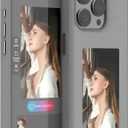 Smart Ink Phone Case,Compatible with iPhone 14 Promax,Custom Image Display AI Cell Phone Case,Electronic Ink Phone Case,Anti-Drop Silicone DIY Phone Case,Gray