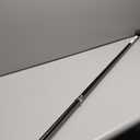 Cage 48 in. - 86 in. Adjustable Single Curtain Rod 5/8 in. Diameter in Black with Openwork Finials