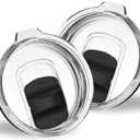 Tumbler Lids for Yeti, 2 Pack 20 oz Magnetic Replacement Tops for Yeti 20 oz Tumbler, 16 oz Pints, 10/24 oz Mug, 10 oz Lowball, Spill Proof Covers with Magnetic Slider for Ozark Trail, Old Style Rtic