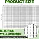 3ft x 164ft Bi-Directional Universal Retaining Wall Geogrid Driveway Stabilization Grids Gravel Grid Walls Geocell Geogrid for Retaining Wall