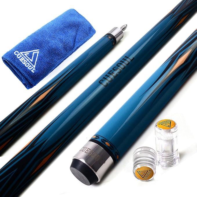 CUESOUL SOOCOO Series 58" 19oz Maple Pool Cue (12.75mm, Black)