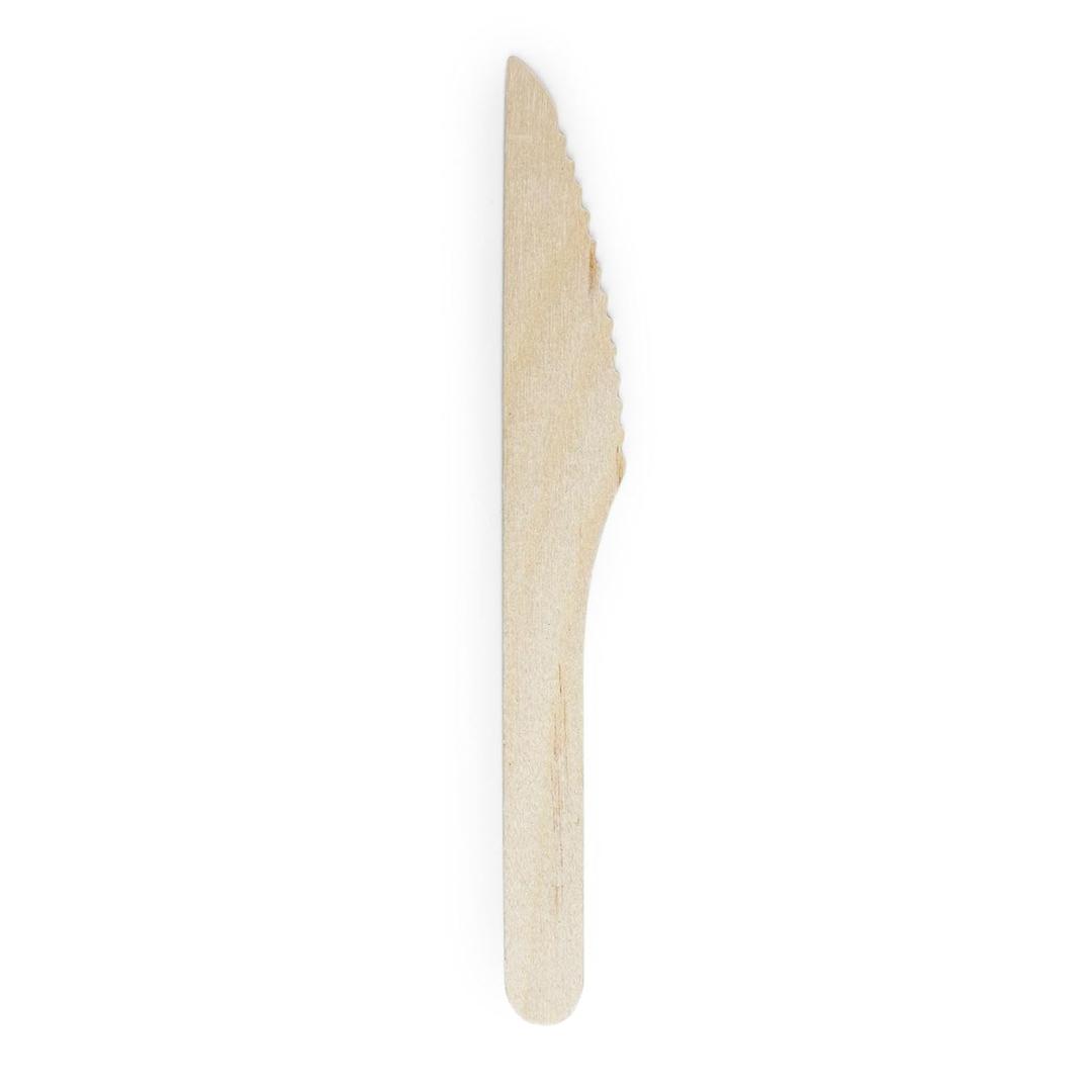 Vegware Compostable Wooden Knife, Case of 1000, Disposable Knives, Renewable Sustainably Sourced Birchwood, Sturdy and Strong, Perfect For Hot or Cold Food