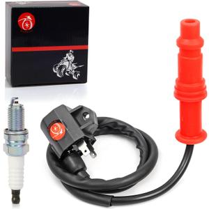 Ignition Coil and Spark Plug Fit For Polaris Ranger 400 500 Sportsman 400 450 500 HO 4x4 6x6 2004-2013 ATV 3089239