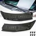 Windshield Wiper Cowl Cover Panel Grille Compatible with 2015-2020 Ford F150, Left & Right Side Front Insert Panel with Clip, Replaces# FL3Z15022A69B (Without Nozzles Hoses)