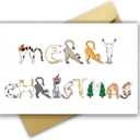 2 x Merry Christmas Card from Cat, Funny Christmas Card&Gift for Cat Dad Mom Parent, Unique Xmas Gift for Cats Lover and Cats Owner (#3)