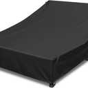 Outdoor Double Chaise Lounge Cover, Extra Wide-90 D x 66 W x 36 H Inch, 600D Weather-resistant Fabric All-Season Protective Cover for Patio Lounge Chairs, Waterproof and UV-resistant Coating (Black)