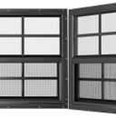 2 Pack Shed Windows 30" W x 36" H Flush Mount, Black Household Windows for Playhouses, Barns, Chicken Coop