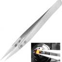 Stainless Steel Tweezers,Stainless Steel Ceramic Tweezers, Antimagnetic, High Temperature Resistant, Non-Conductive, High Temperature Resistance 3000 Degrees (Stainless Steel Ceramic Tweezers)