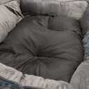 INVENHO Large Dog Bed for Large Medium Small Dogs, Rectangle Washable Orthopedic Dog Bed, Soft Calming Sleeping Puppy Bed Durable Pet Cuddler with Anti-Slip Bottom L(30"x24"x9") (Grey)