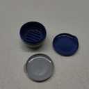 2 Pack Travel Soap Container, Round Portable Soap Dishes for Soap and Shampoo Bars, Soap Holder for Travel Shower Gym Bathroom (Navy Blue, Gray)