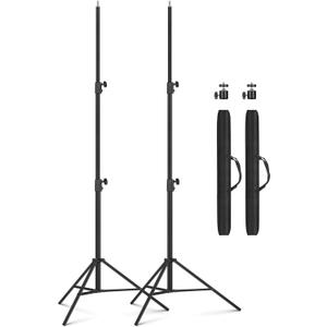 2 Pack Heavy Duty 9.2 Feet/110'' Light Photography Tripod Stand, Aluminum Spring Cushioned Lighting Stand with Carry Bag for Relfectors Portrait, Softboxes, Umbrellas, Backgrounds, Flash, 280CM