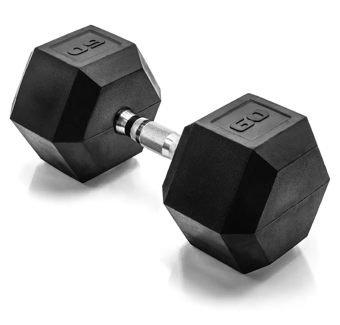 CAP Barbell Coated Hex Dumbbell Weight - Single | 60Lbs