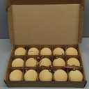 Brightown 15 Pcs Beige Velvet Christmas Balls, 3.15 Inch Velvet Ornaments for Christmas Tree, Christma Tree Flocked Ornaments Balls for Family Holiday Wedding Party Xmas Hanging Decoration