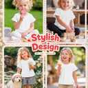 Toddler Girls' Cotton Shirts | Summer, Cute, Ruffle, Short Sleeve for Baby Girl, Crew Neck, Daily Wear, School Uniform, Family Gatherings, Family Photos