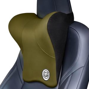 Car Neck Pillow for Driving Seat, Soft Memory Foam Headrest Pillow with Adjustable Strap and Removable Cover, Ergonomic Neck Support for Car, Office Chair, Gaming Chair Green