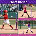 HYES Baseball Set - 3 Ways to Play, Adjustable Height, Easy to Assemble, Safe & Sturdy, Ideal Sport Gift for Kids