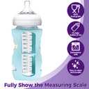 2 x 3 Pack Silicone Sleeve for Philips Avent Glass Bottle - Shatter Proof Natural Silicone Bottle Sleeve for Anti Colic Baby Bottles 8 oz & 4 oz - Anti Flow Sleeve for Infant Bottles (Green&Light Grey&Blue)