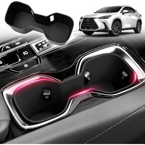 Sunsdrew Cup Holder Inserts for Lexus NX 2022 2023 2024 2025 Center Console Cup Holder Relaxed Grip Drink Organizer Holder for Lexus NX Interior Accessories