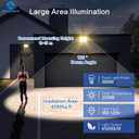 300W Flood Lights Outdoor, 45000lm Bright LED Work Light with Plug, 6500K Daylight White LED Flood Lighting, IP66 Waterproof Security Yard Lights for Yard Garage, 2 Pack