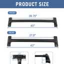 Roof Rack Cross Bars Compatible for Honda CRV 2007 2008 2009 2010 2011 Rooftop Luggage Rails Aluminum Cargo Carrier Black