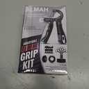 ALMAH Hand Grip Strengthener kit(5 Pack),Grip Strength Trainer,Forearm Workout Trainer Adjustable Grip Exercises,Finger Grip Strengthener,Finger Stretcher,Grip Ring & Stress Relief Ball with Carry Bag (Black)