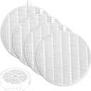 4pcs Nail Dust Collector Replacement Filters for MelodySusie HPro/SProR, Reusable Filter Accessories Compatible with Nail Dust Vacuum Machine, Easy to Clean (White)