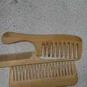 Natural Bamboo Comb Set Anti-Static Fine Wide Tooth Wooden brush For Detangling Styling Thick Thin Straight Hair For Men or Women,Rat Tail Comb For Teasing Strands & Post Styling,3PCS