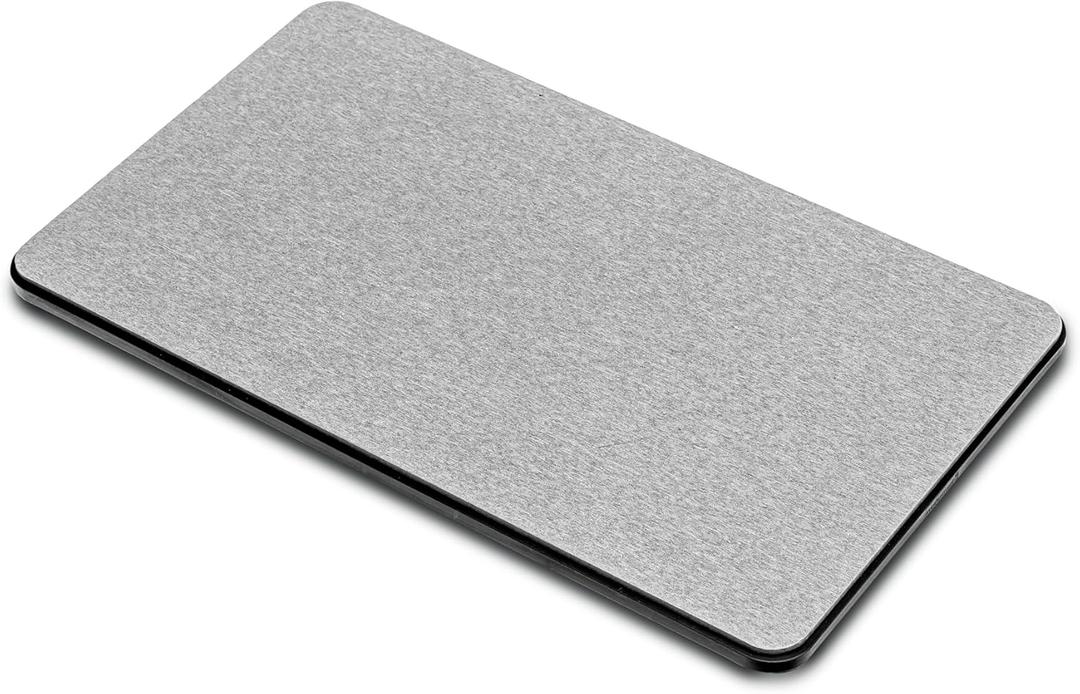 madesmart Drying Stone Dish Mat, Ultra-Fast Drying Mat for Dishes & Glassware, Diatomaceous Earth, Absorbs Water Instantly, Non Slip Base, Gray